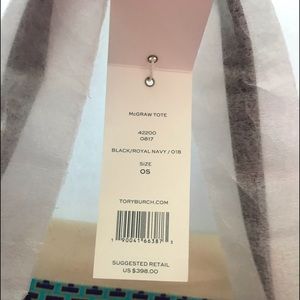 Tory Burch McGraw Tote Black/royal navy